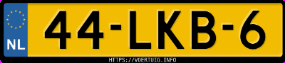 Kenteken afbeelding van 44LKB6, grijze Volvo XC60 D5 Awd