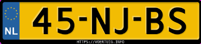 Kenteken afbeelding van 45NJBS, zwarte Volvo V70 2.4