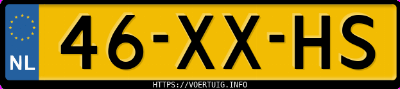 Kenteken afbeelding van 46XXHS, zwarte Volvo S60 2.4