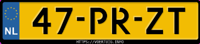 Kenteken afbeelding van 47PRZT, grijze Volvo 240 Polar U9