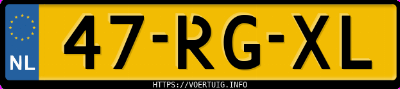 Kenteken afbeelding van 47RGXL, groene Volvo XC90 2.5t Awd