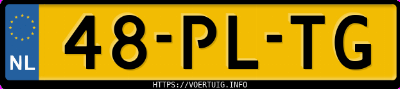 Kenteken afbeelding van 48PLTG, blauwe Volvo V50 2.4
