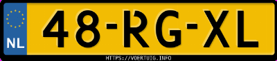 Kenteken afbeelding van 48RGXL, bruine Volvo XC70 2.5t Awd