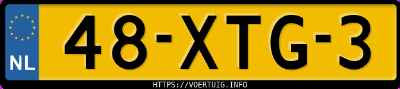 Kenteken afbeelding van 48XTG3, grijze Volvo XC60 2.0 Drive