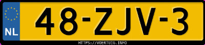 Kenteken afbeelding van 48ZJV3, grijze Volvo V60 Plug In Hybrid D6 Awd