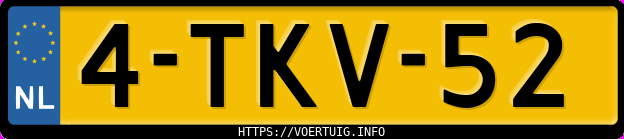 Kenteken afbeelding van 4TKV52, witte Volvo V60 Plug In Hybrid D6 Awd