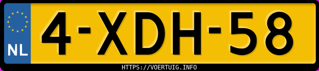 Kenteken afbeelding van 4XDH58, zwarte Volvo V60 Plug In Hybrid D6 Awd