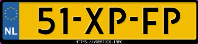 Kenteken afbeelding van 51XPFP, blauwe Volvo S60 2.4