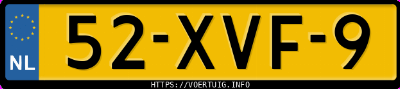 Kenteken afbeelding van 52XVF9, groene Volvo V70 2.5 10v