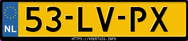 Kenteken afbeelding van 53LVPX, grijze Volvo V40 20