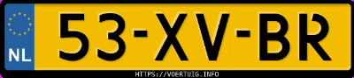 Kenteken afbeelding van 53XVBR, zwarte Volvo S40 1,8