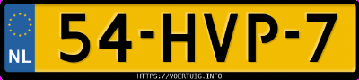 Kenteken afbeelding van 54HVP7, grijze Volvo V70 2.0