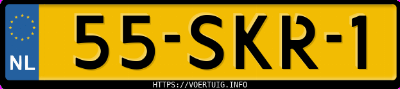 Kenteken afbeelding van 55SKR1, grijze Volvo XC60 D3