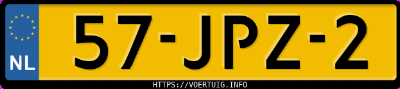 Kenteken afbeelding van 57JPZ2, grijze Volvo XC90 2.5t Awd