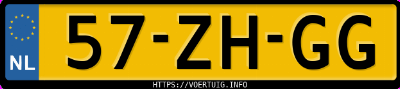 Kenteken afbeelding van 57ZHGG, blauwe Volvo S80 3.2
