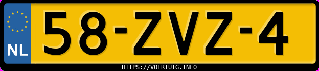 Kenteken afbeelding van 58ZVZ4, zwarte Volvo V70 T4