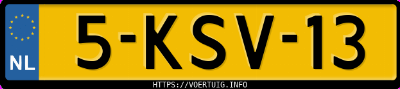 Kenteken afbeelding van 5KSV13, zwarte Volvo V40