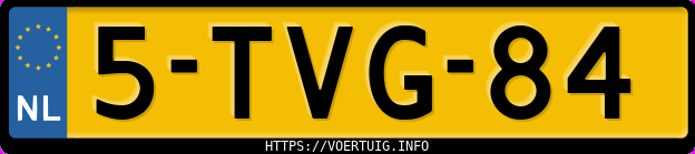 Kenteken afbeelding van 5TVG84, zwarte Volvo V40 19 D 115 Pk 1.9d