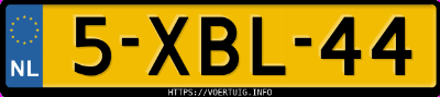 Kenteken afbeelding van 5XBL44, grijze Volvo V70 D2
