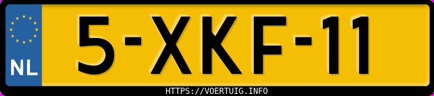Kenteken afbeelding van 5XKF11, grijze Volvo XC60 D4