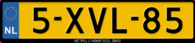 Kenteken afbeelding van 5XVL85, zwarte Volvo V60 T3
