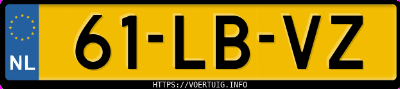 Kenteken afbeelding van 61LBVZ, grijze Volvo V70 2.4