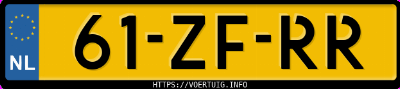 Kenteken afbeelding van 61ZFRR, blauwe Volvo C30 2.0