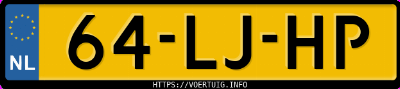 Kenteken afbeelding van 64LJHP, gele Volvo S40 2.0