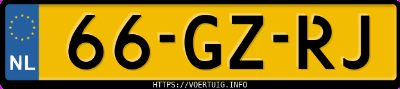 Kenteken afbeelding van 66GZRJ, blauwe Volvo S40 V40