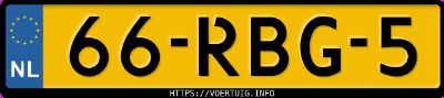 Kenteken afbeelding van 66RBG5, grijze Volvo XC60 2.0t