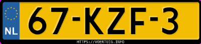 Kenteken afbeelding van 67KZF3, grijze Volvo XC70 2.5t Awd Geartronic