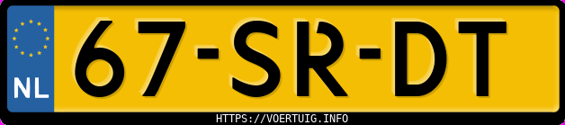 Kenteken afbeelding van 67SRDT, zwarte Volvo V50 2.0d