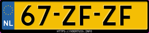 Kenteken afbeelding van 67ZFZF, zwarte Volvo V70 2.4d