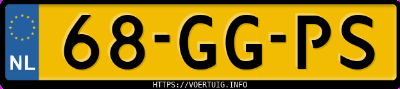 Kenteken afbeelding van 68GGPS, beige Volvo V70 Xc70