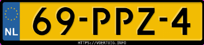 Kenteken afbeelding van 69PPZ4, zwarte Volvo V60 T4