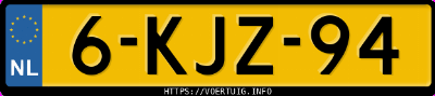 Kenteken afbeelding van 6KJZ94, zwarte Volvo V70 D3