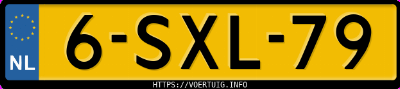 Kenteken afbeelding van 6SXL79, zwarte Volvo V40 D2