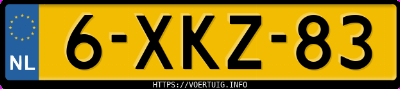 Kenteken afbeelding van 6XKZ83, rode Volvo V70 2.4