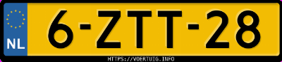 Kenteken afbeelding van 6ZTT28, blauwe Volvo V70 T5
