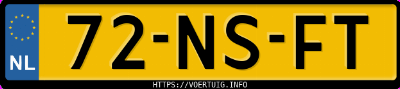 Kenteken afbeelding van 72NSFT, blauwe Volvo V70 2.4