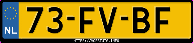 Kenteken afbeelding van 73FVBF, grijze Volvo V70