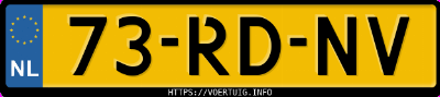 Kenteken afbeelding van 73RDNV, blauwe Volvo V70 2.5t