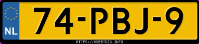 Kenteken afbeelding van 74PBJ9, grijze Volvo S80 2.0t