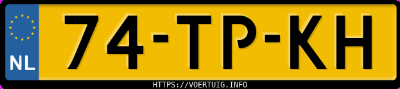 Kenteken afbeelding van 74TPKH, zwarte Volvo C70 T5
