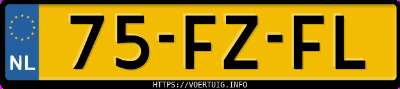 Kenteken afbeelding van 75FZFL, grijze Volvo S40 1.8