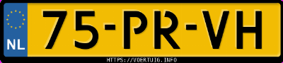 Kenteken afbeelding van 75PRVH, grijze Volvo S60 2.4