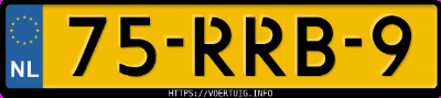 Kenteken afbeelding van 75RRB9, blauwe Volvo V70 T4