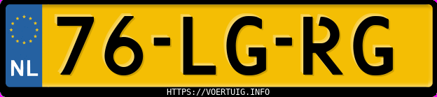Kenteken afbeelding van 76LGRG, grijze Volvo V70 2.4 140 Pk