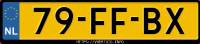 Kenteken afbeelding van 79FFBX, zwarte Volvo V70 2.4