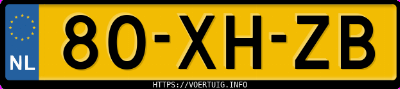 Kenteken afbeelding van 80XHZB, grijze Volvo S80 V8 Awd